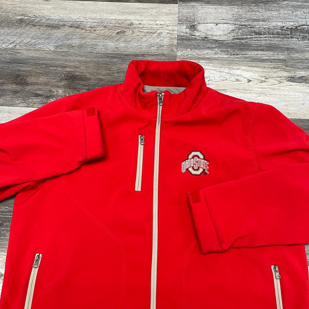 Ohio State University Buckeyes OSU 58 Sports Red Men XL Soft‎ Shell Jacket